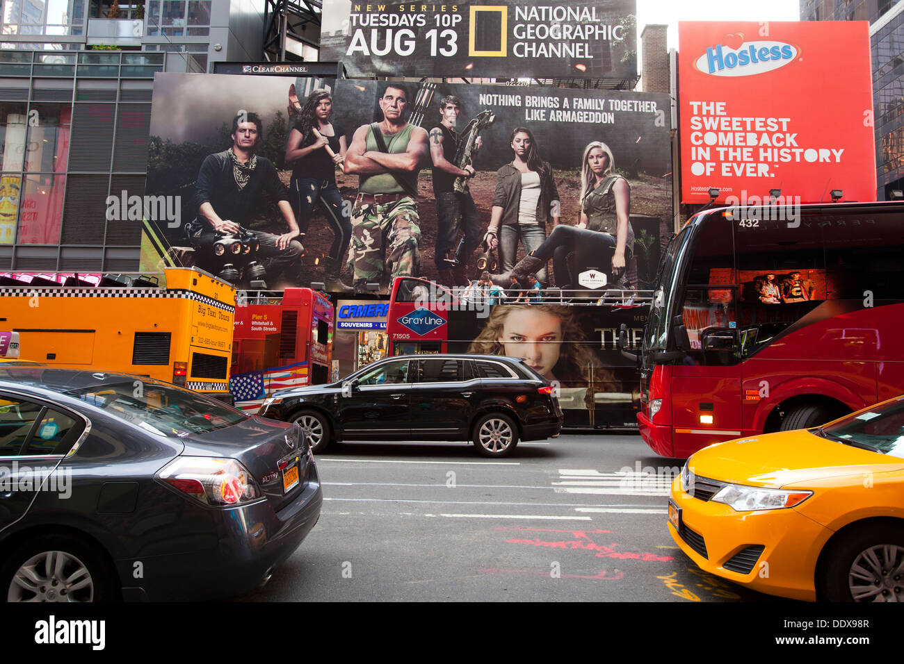 Rush Hour, mid-town, Manhattan, New York, Stati Uniti d'America Foto Stock