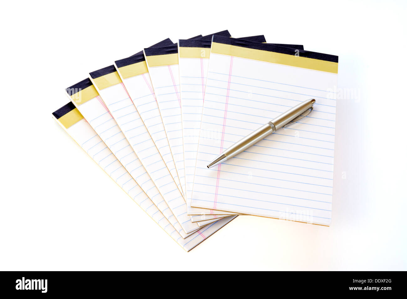 Molti compresse di carta pronto per la scrittura Foto Stock