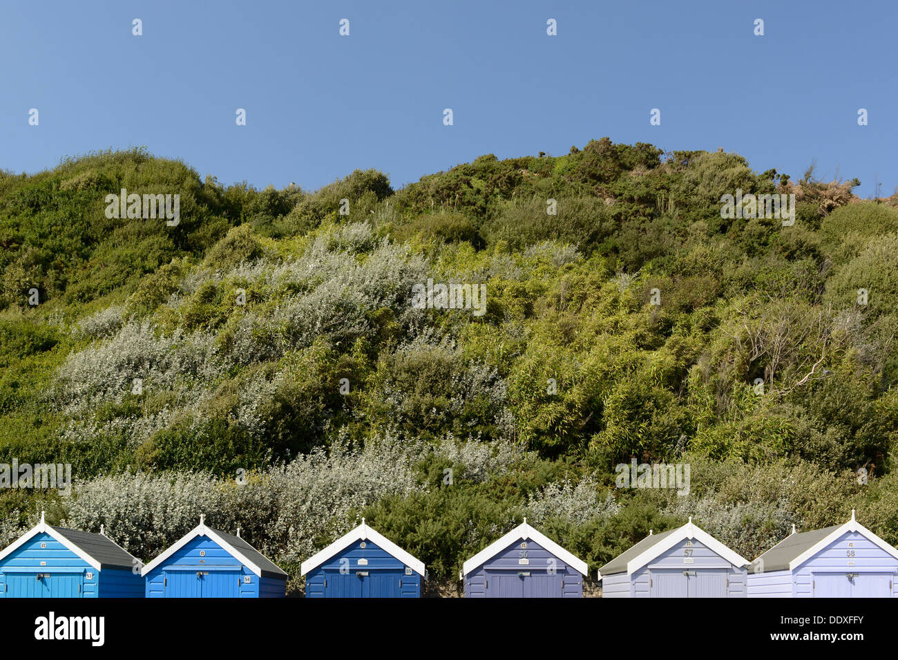 Una Fila Di Cabine Sulla Spiaggia Sulla Passeggiata Del