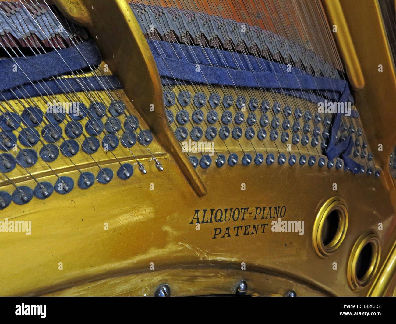 Bluthner pianoforte dettaglio 37400, chiavi, meccanismo, Lipsia, Germania Foto Stock