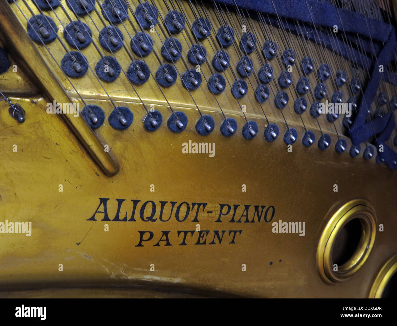 Bluthner pianoforte dettaglio 37400, chiavi, meccanismo, Lipsia, Germania Foto Stock