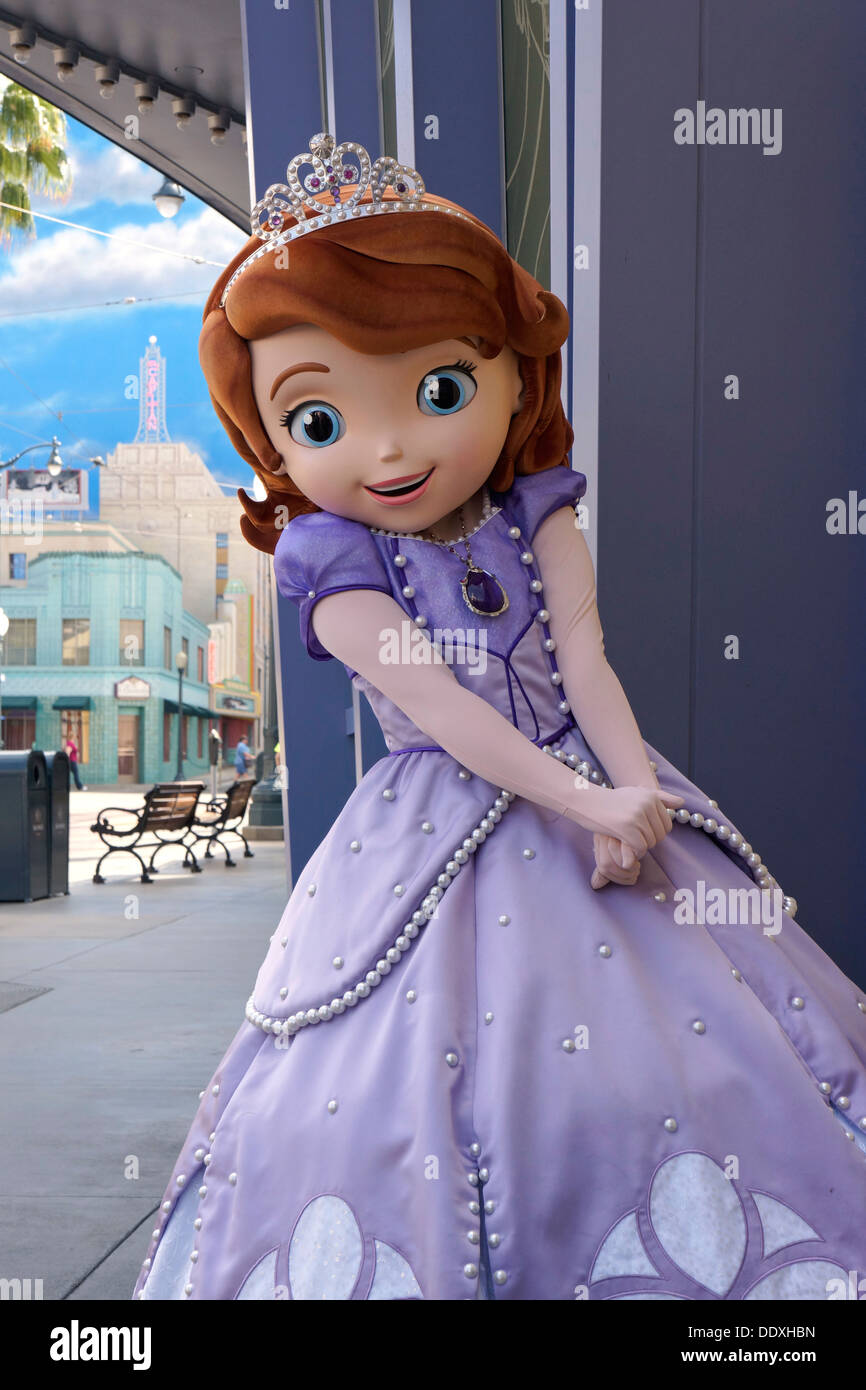 Sofia il primo, Princess, Disney, carattere, Disneyland, Anaheim, California Foto Stock