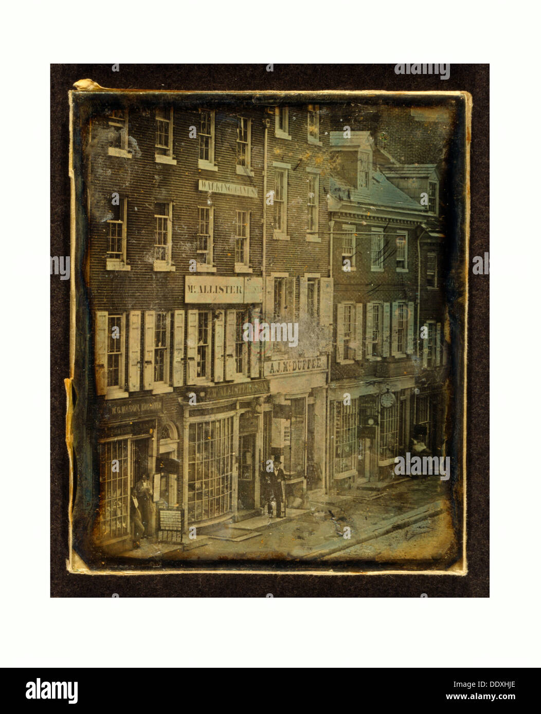 Chestnut Street, Philadelphia, Pennsylvania, William G. Mason, fotografo, 1843, noi, Stati Uniti d'America, America Foto Stock