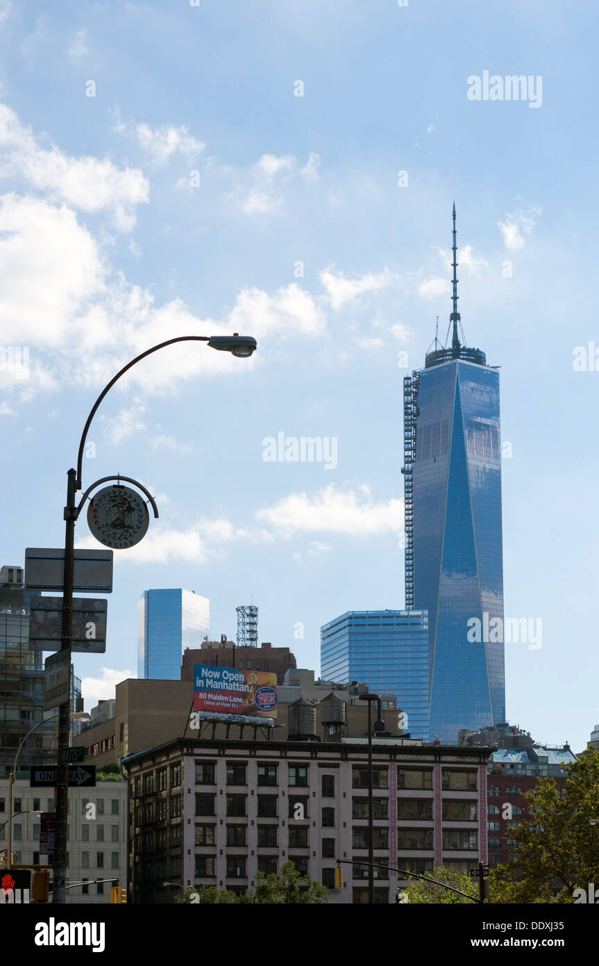 One World Trade Center, ora il più alto edificio della città di New York a 1.776 piedi Foto Stock