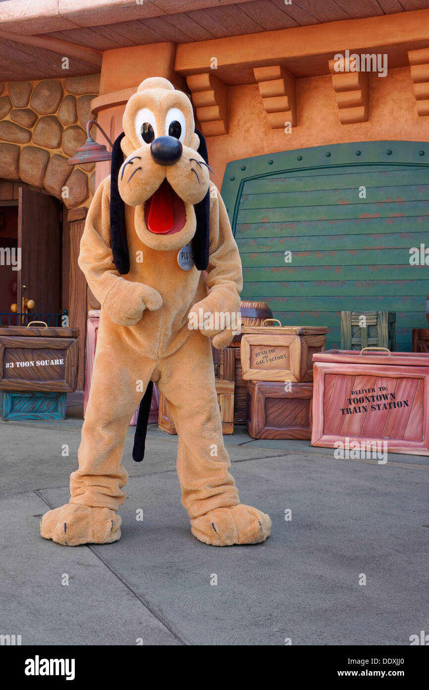 Plutone, carattere, Disneyland Resort, Parco a Tema, Anaheim California Foto Stock