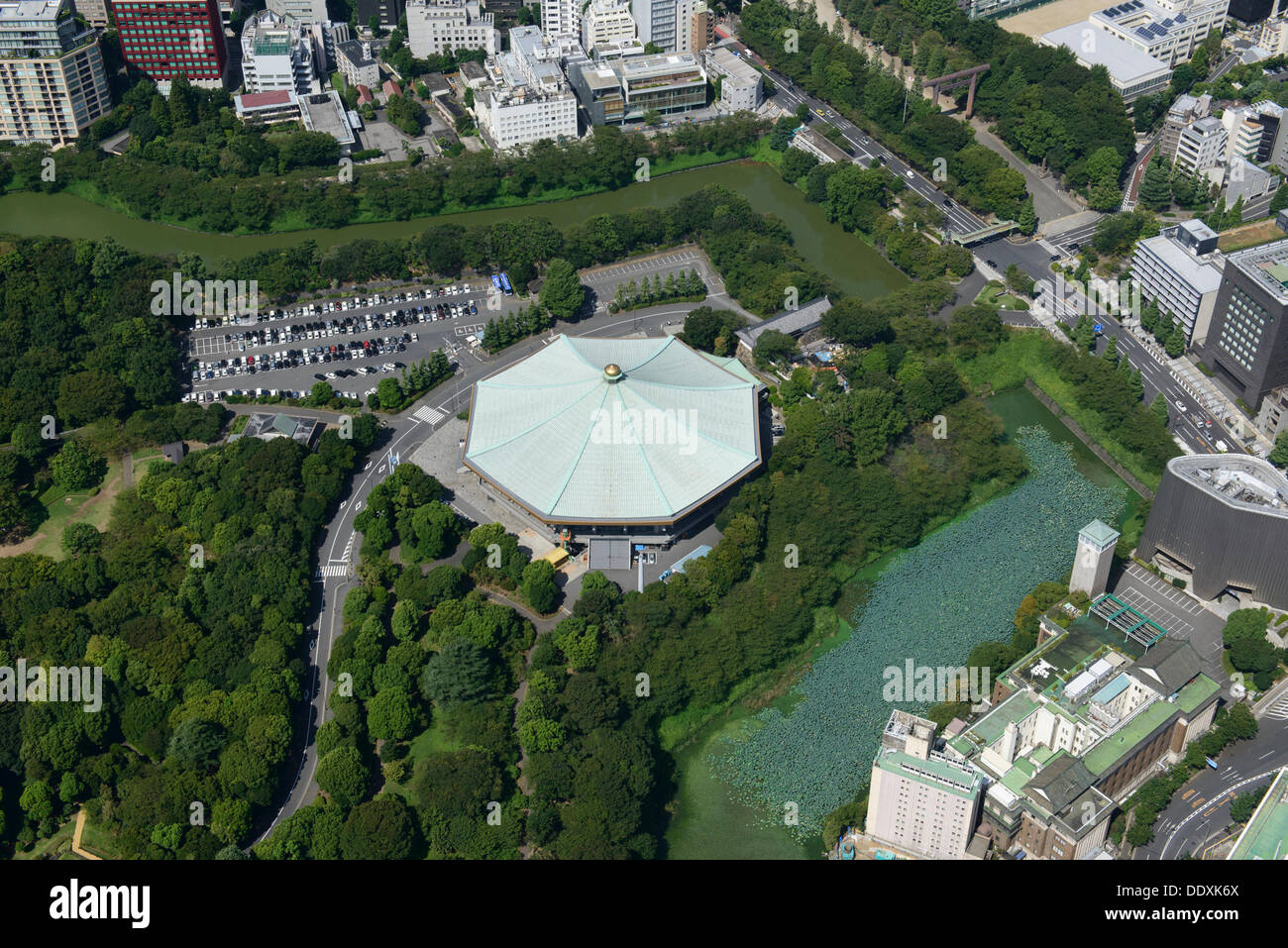 Nippon Budokan: Tokyo, Giappone: Vista aerea del luogo proposto per il 2020 Giochi olimpici estivi. (Foto di AFLO) Foto Stock