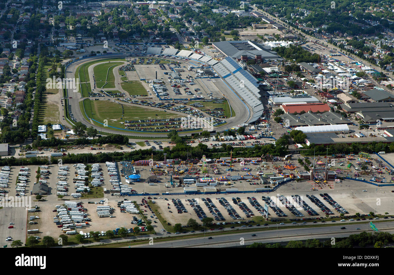 Fotografia aerea Wisconsin State Fair, Milwaukee, Wisconsin Foto Stock