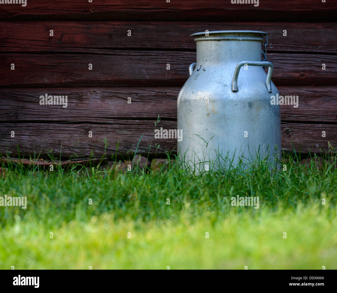 Bidone di latte, Arvselen, Dalarna, Malung-Sälen kommun, Svezia Foto Stock