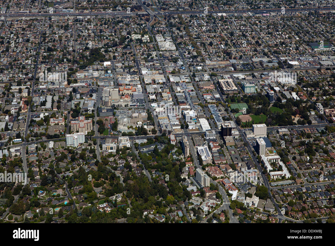 Fotografia aerea a San Mateo in California Foto Stock