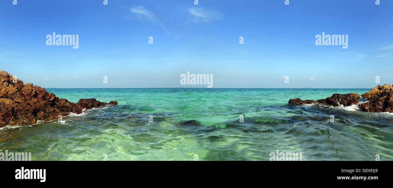 Vedute della costa di Rodi, Grecia Foto Stock
