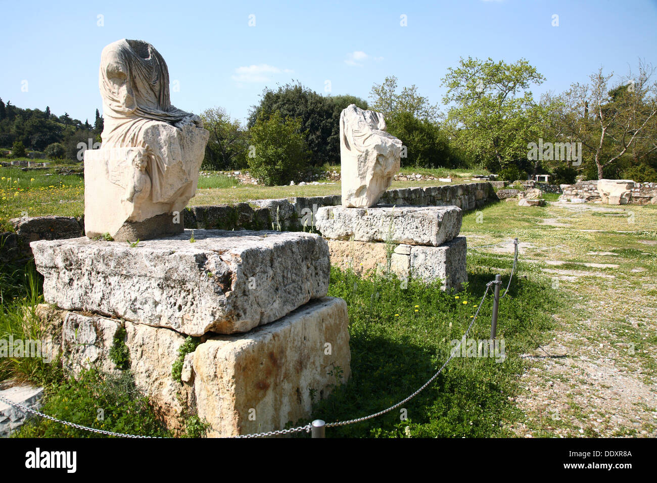 L' Odeon di Agrippa nel Greco Agorà di Atene, Grecia. Artista: Samuel Magal Foto Stock