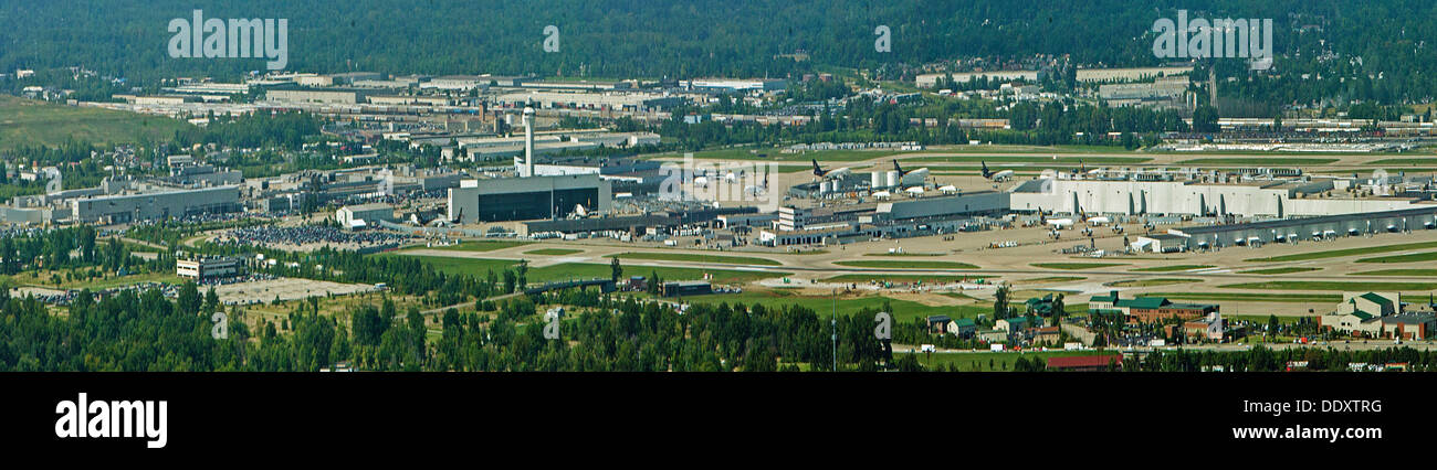 Fotografia aerea, United Parcel Service UPS Worldport, Aeroporto Internazionale di Louisville, Sandiford Campo, SDF, Louisville, KY Foto Stock