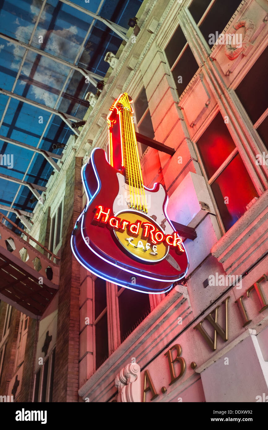 Hard Rock Cafe di Printworks, Exchange Square, Manchester REGNO UNITO Foto Stock