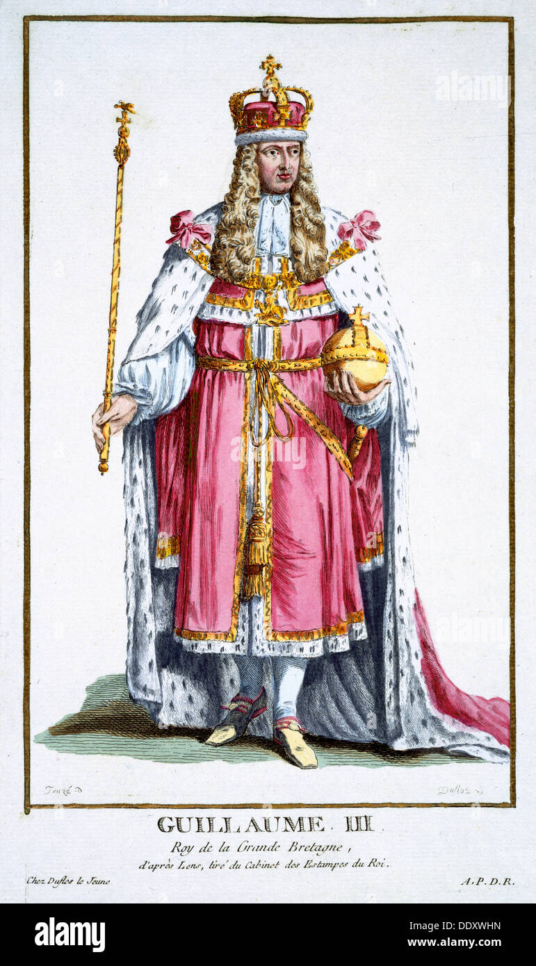 Guglielmo III, re di Gran Bretagna e Irlanda, (1780). Artista: Pierre Duflos Foto Stock
