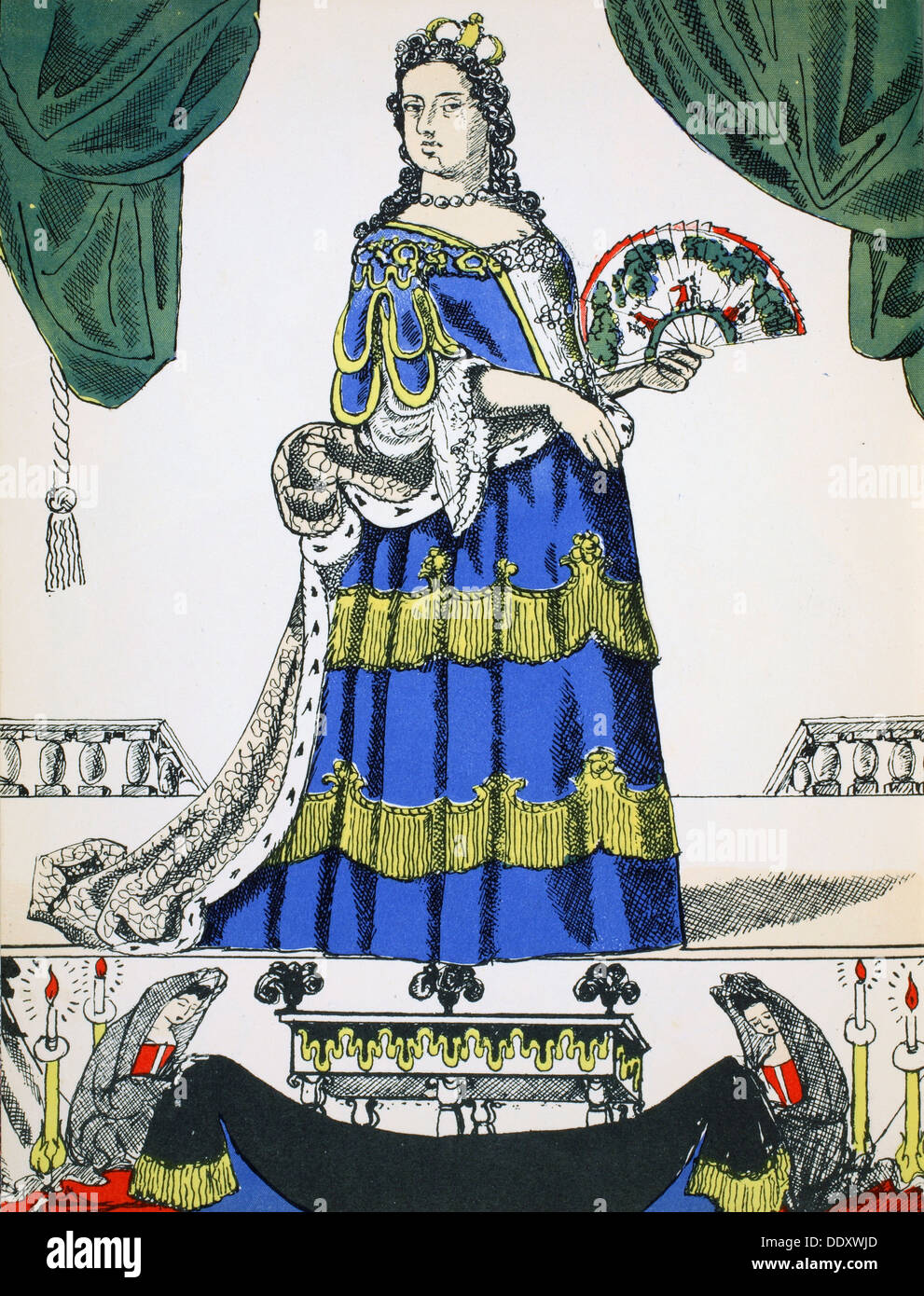 Anne, regina di Gran Bretagna e Irlanda dal 1702, (1932). Artista: Rosalind Thornycroft Foto Stock