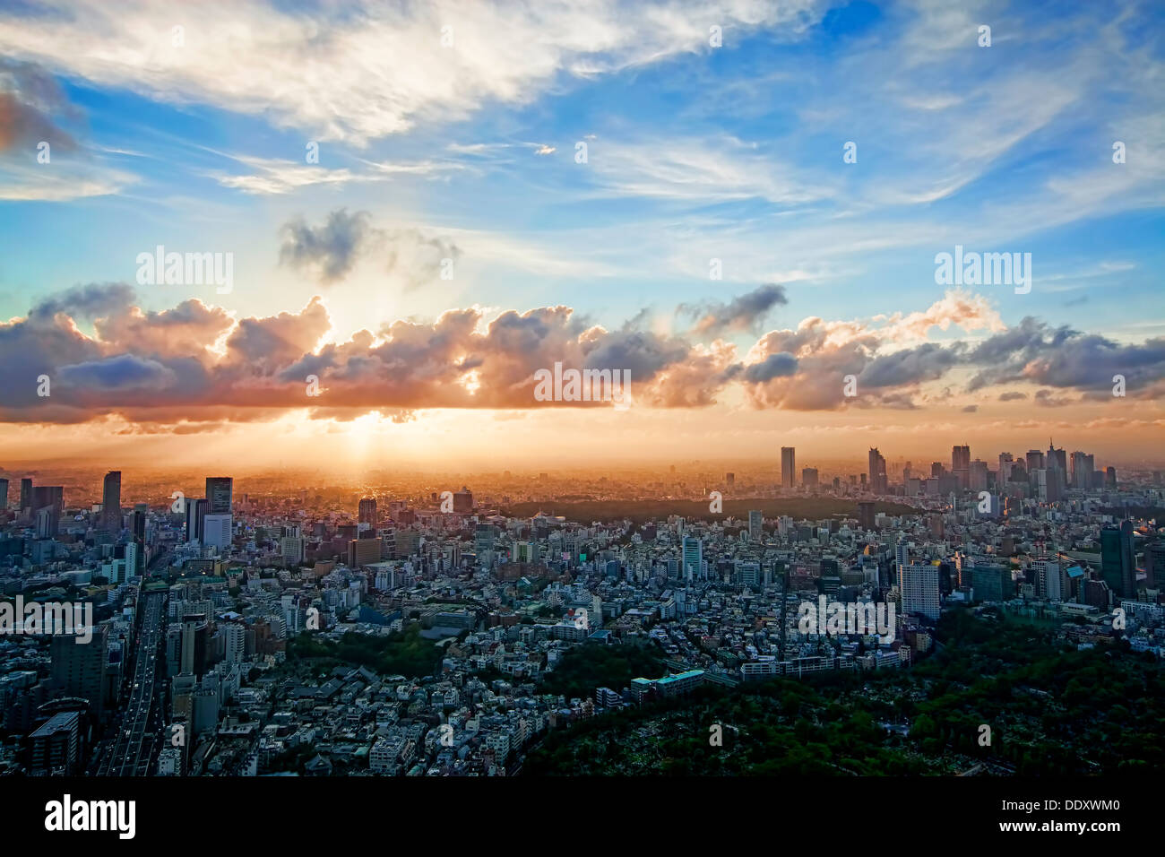 Skyline di Tokyo Foto Stock