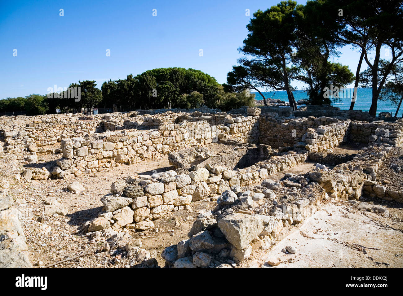 Un Serapeo (Serapeion) nella città greca di Emporion, empuries, Spagna, 2007. Artista: Samuel Magal Foto Stock