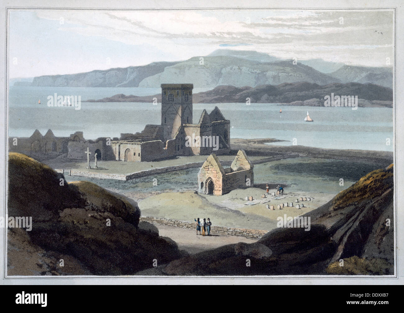 " Cattedrale di Iona', Argyll and Bute, Scozia, 1817. Artista: William Daniell Foto Stock