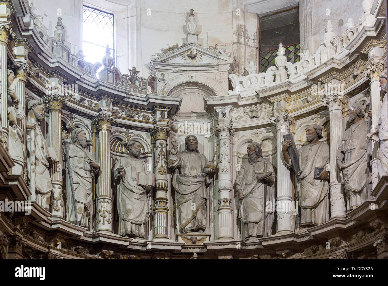 Altare, vecchia cattedrale, Sé Velha, Coimbra, Centro regione, Portogallo Foto Stock