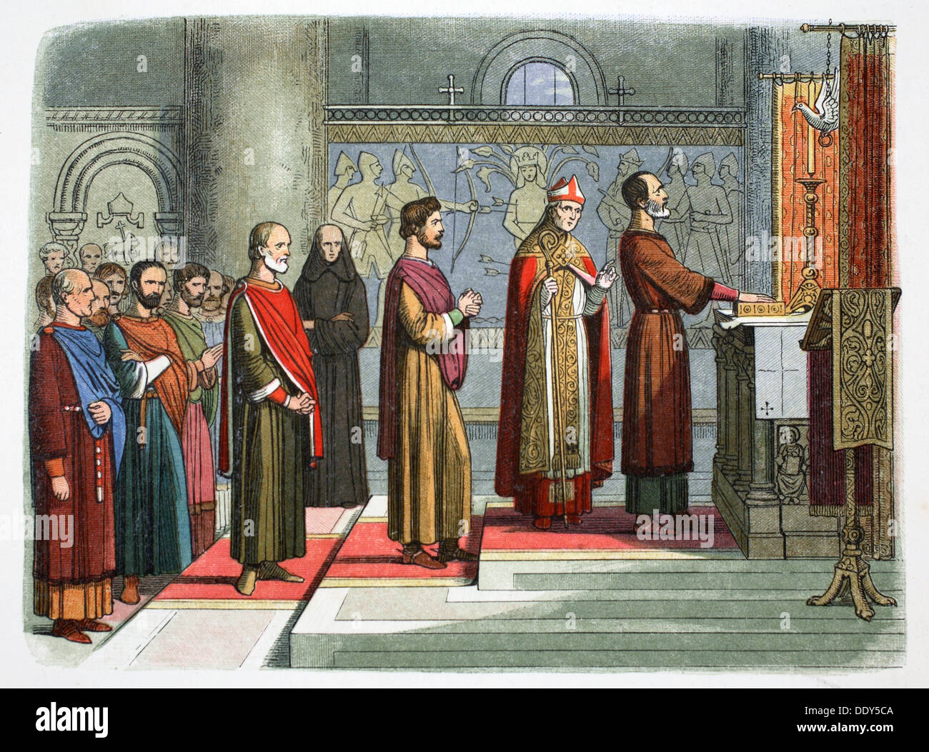 I baroni giuro per raggiungere le loro libertà, 1214 (1864) Autore: James William Edmund Doyle Foto Stock