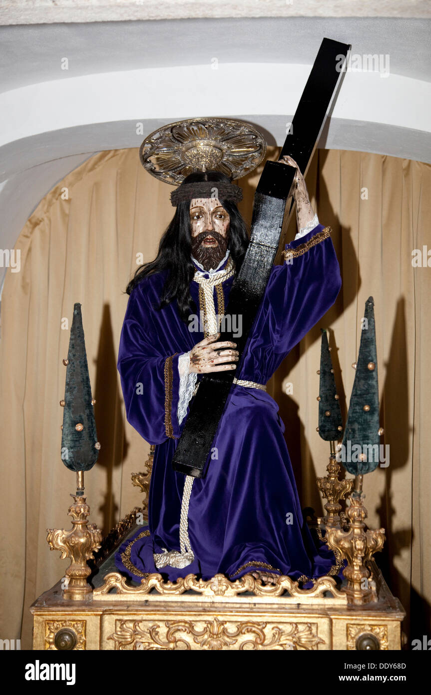 Una statua del Cristo, Sao Francisco Chiesa, Evora, Portogallo, 2009. Artista: Samuel Magal Foto Stock