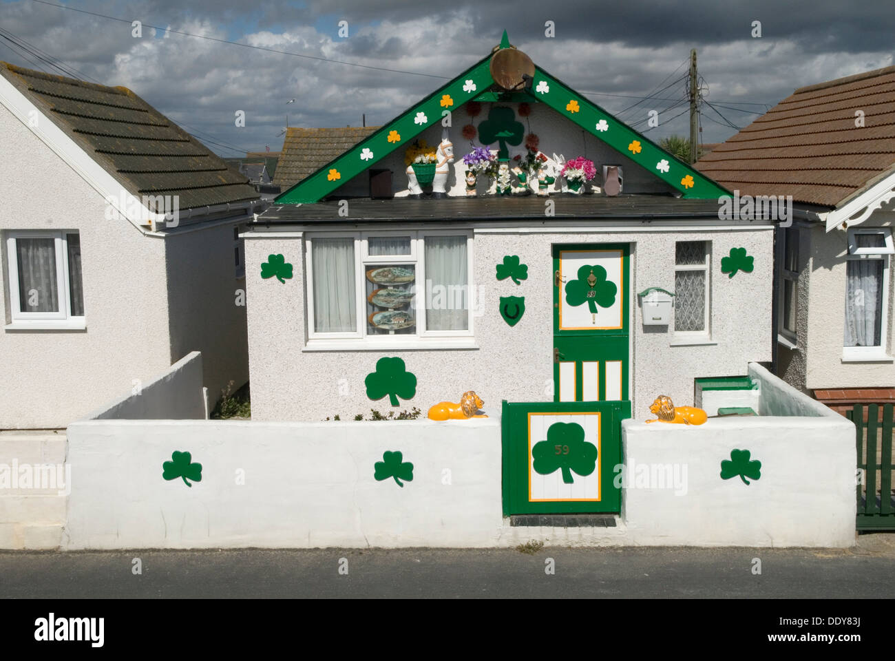 Un irlandese's home è il suo quattro leaf clover house HOMER SYKES Foto Stock