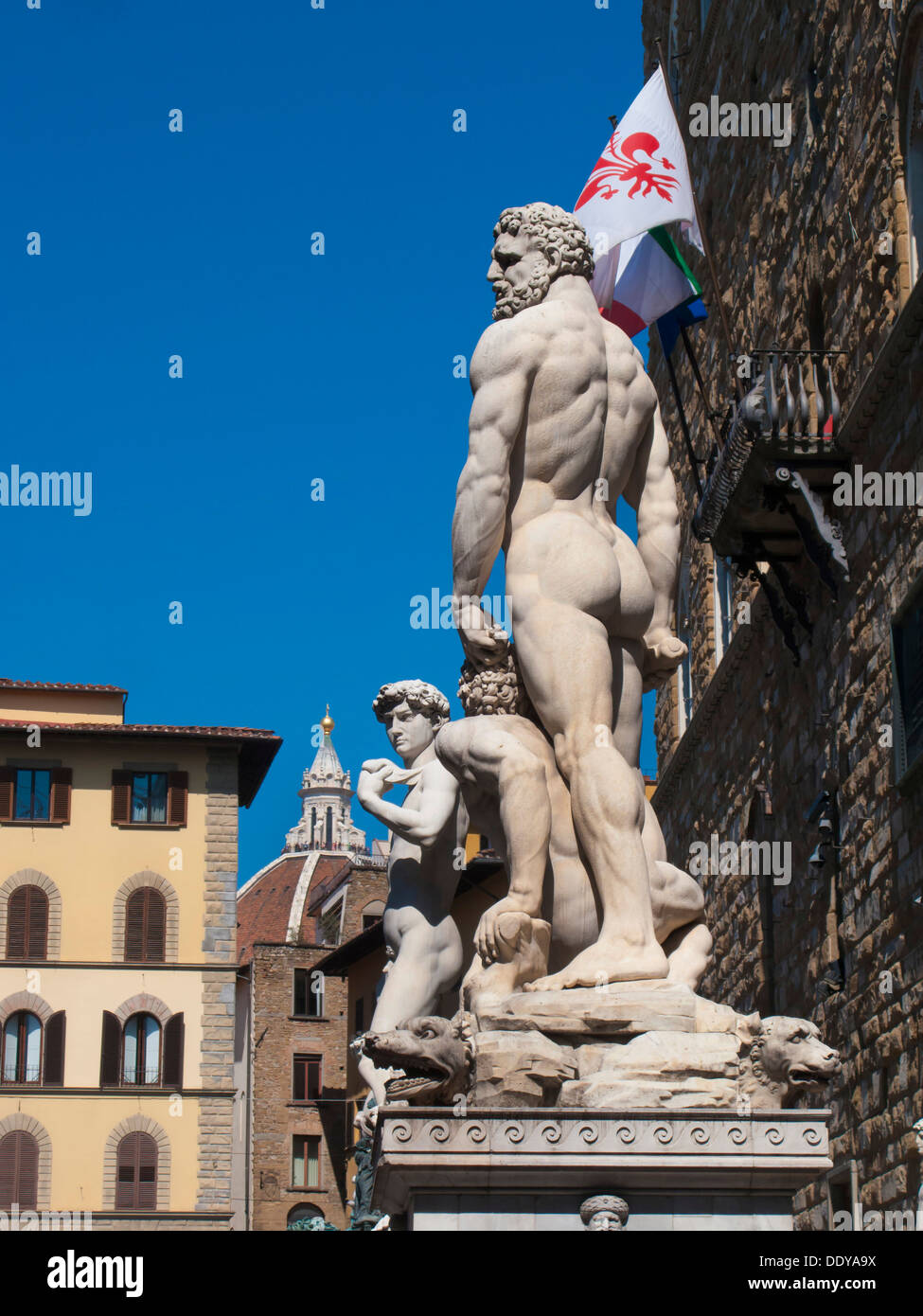 L'Italia,Toscana,Firenze, Piazza della Signoria, statua. Foto Stock
