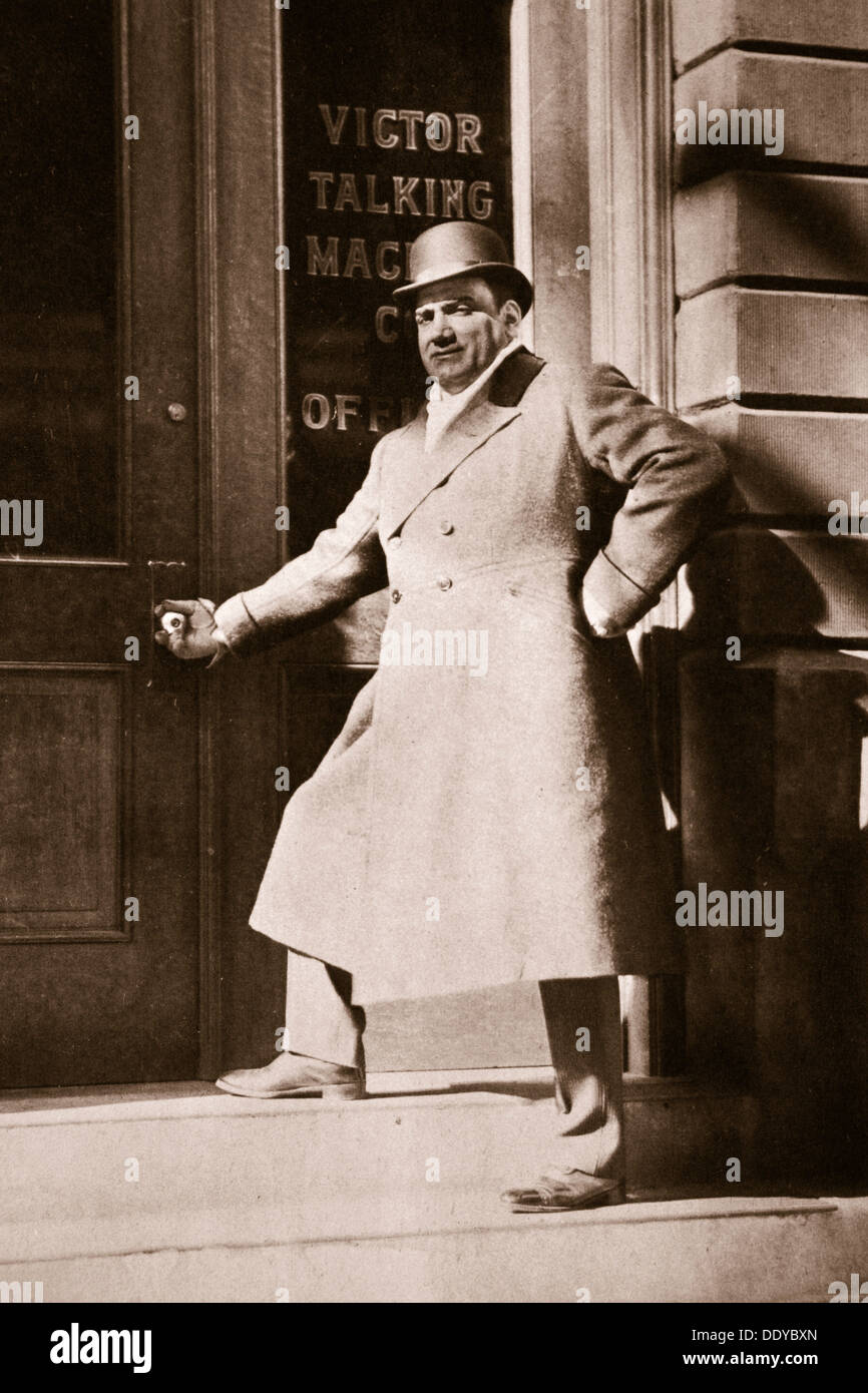 Enrico Caruso, Italiano cantante lirico, USA, 6 novembre, 1909. Artista: sconosciuto Foto Stock