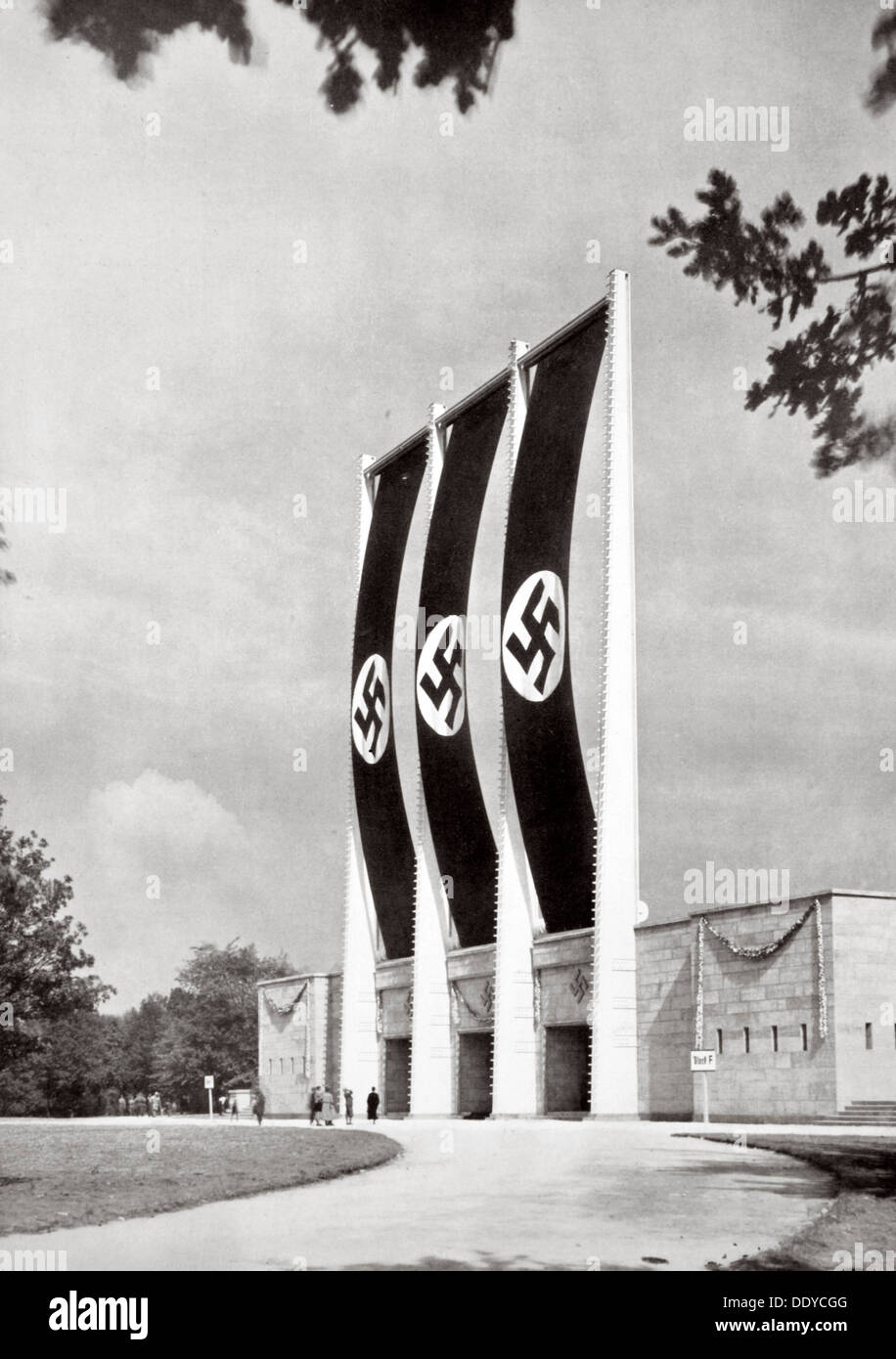 Parte posteriore della Grand Stand per socialista nazionale congressi di partito, Norimberga, Germania, 1936. Artista: sconosciuto Foto Stock