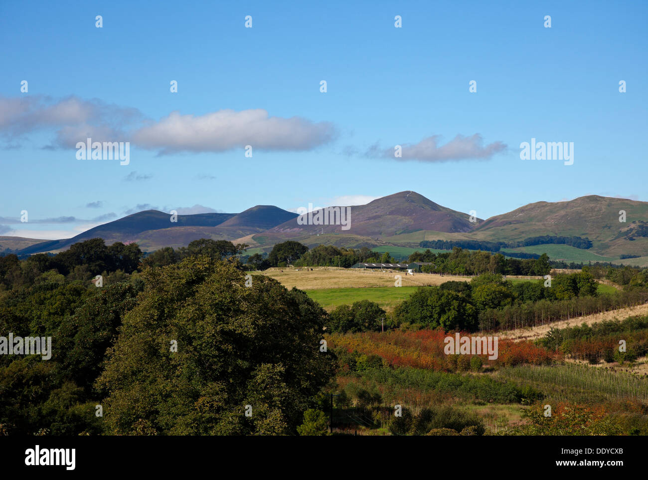 Scozia UK Pentland Hills vista panoramica, Roslin di Edimburgo, Scozia UK Foto Stock