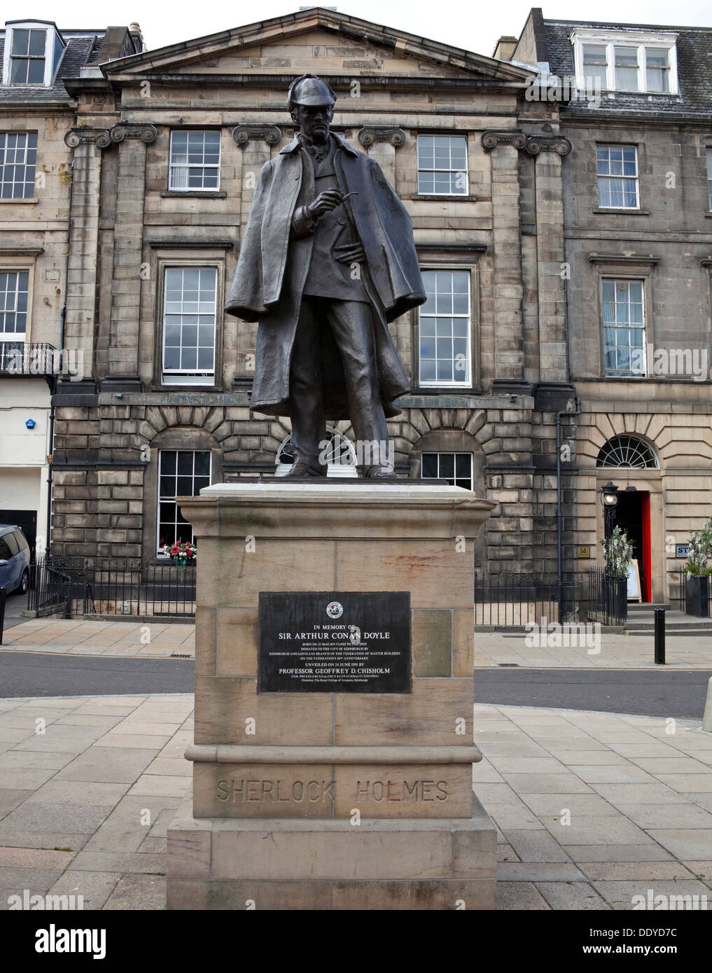 Sherlock Holmes statua, Picardy Place, Edimburgo Scozia UK Foto Stock