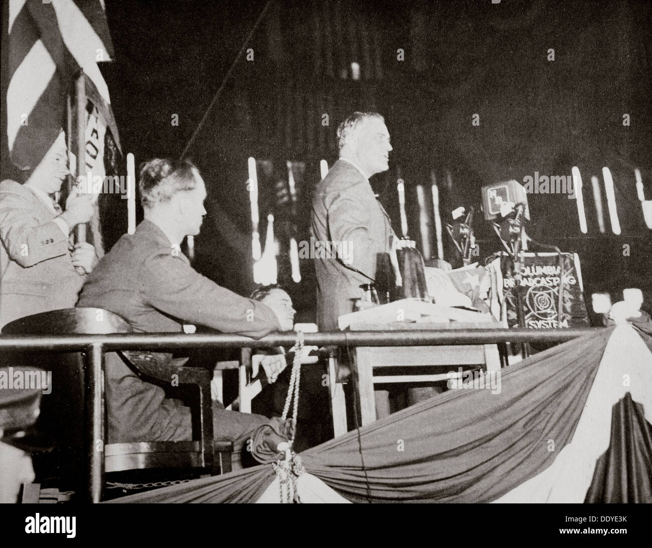 Franklin D Roosevelt al Partito Democratico Convenzione di Chicago, Illinois, USA, 1933. Artista: sconosciuto Foto Stock