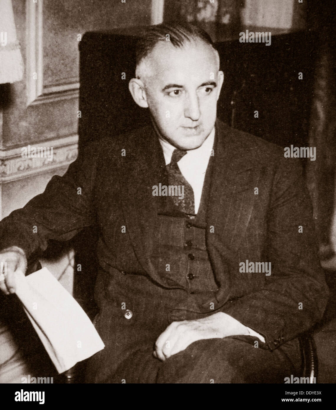 Il Professor Raymond Moley, American accademico e scrittore, 1930s. Artista: sconosciuto Foto Stock