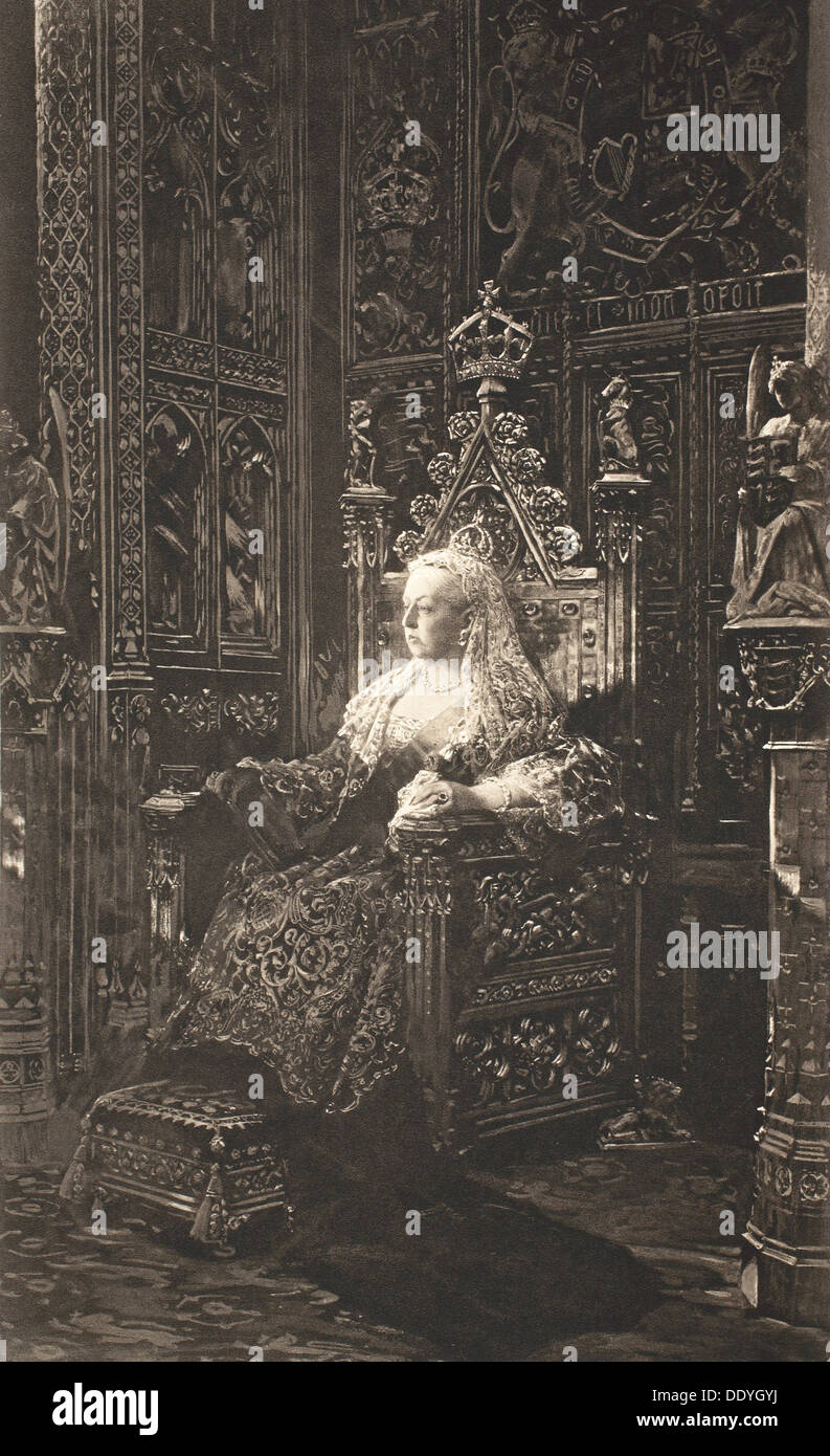 La regina Victoria, 1901. Artista: Benjamin Constant Foto Stock