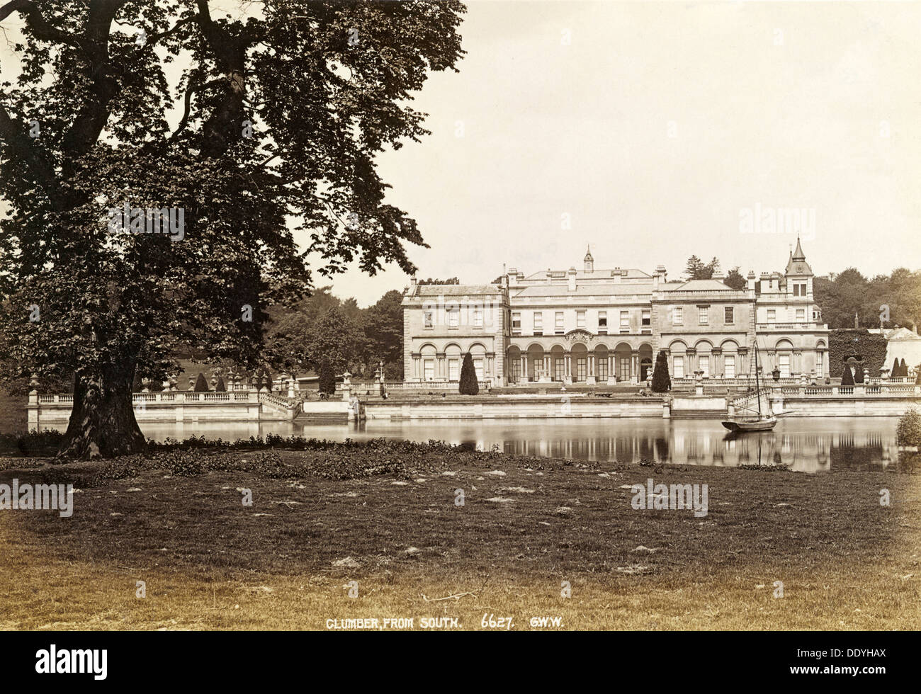 Clumber House, Clumber Park, Nottinghamshire, c1900. Artista: GW Wilson e la società Foto Stock