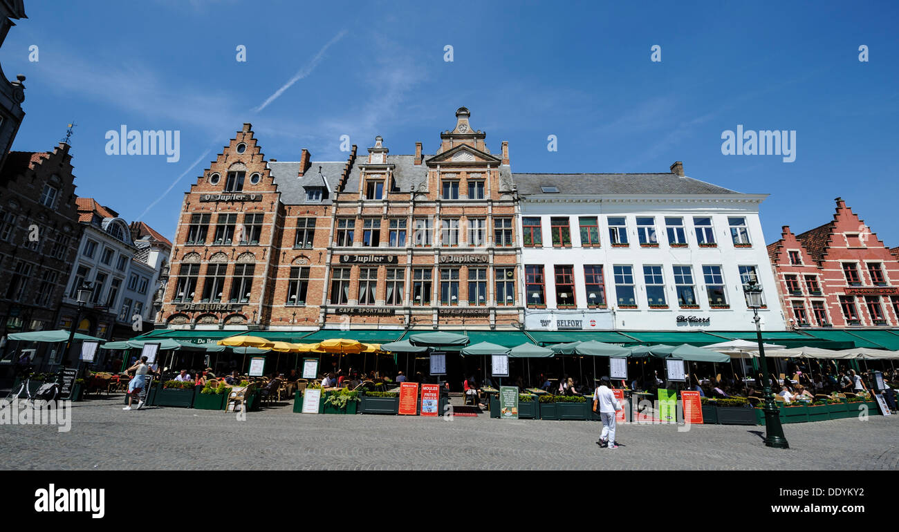 Grote Markt, Bruges, Belgio Foto Stock