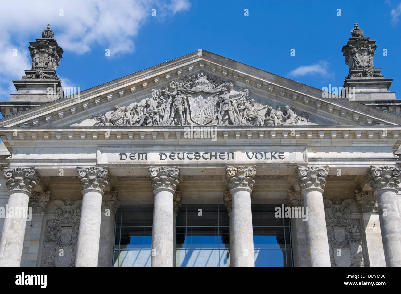 Il palazzo del Reichstag di Berlino Foto Stock