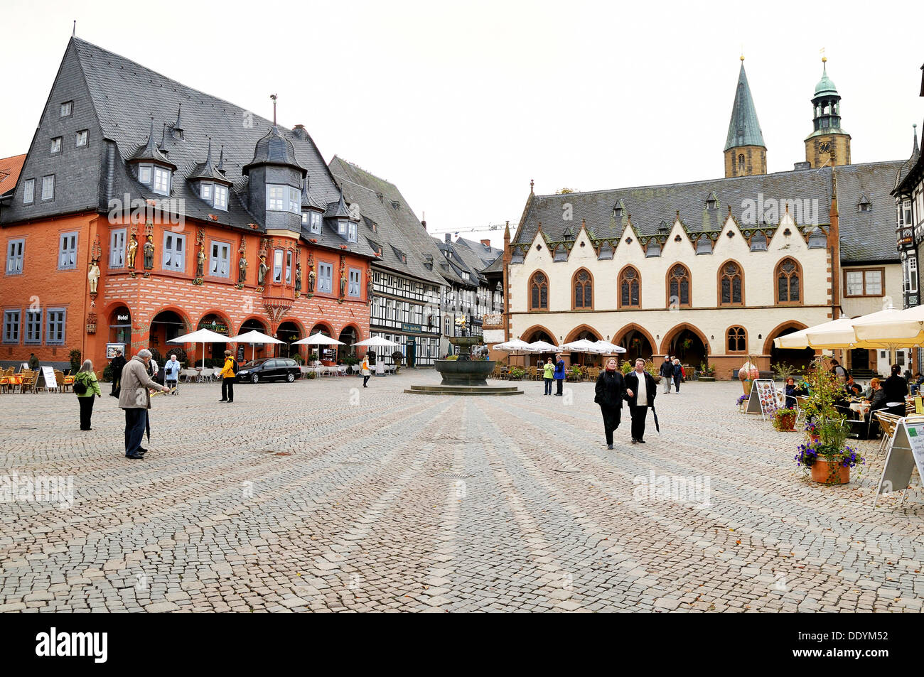 Edificio storico, centro storico della città di Goslar, sito patrimonio mondiale dell'UNESCO, Eastphalia, Germania Foto Stock