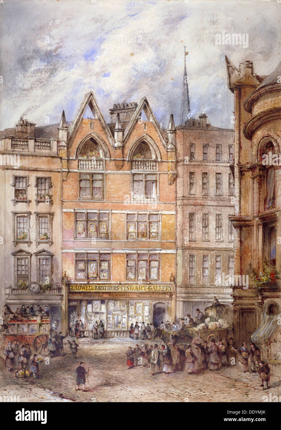 Gracechurch Street, City of London, 1882. Artista: Thomas Colman Dibdin Foto Stock