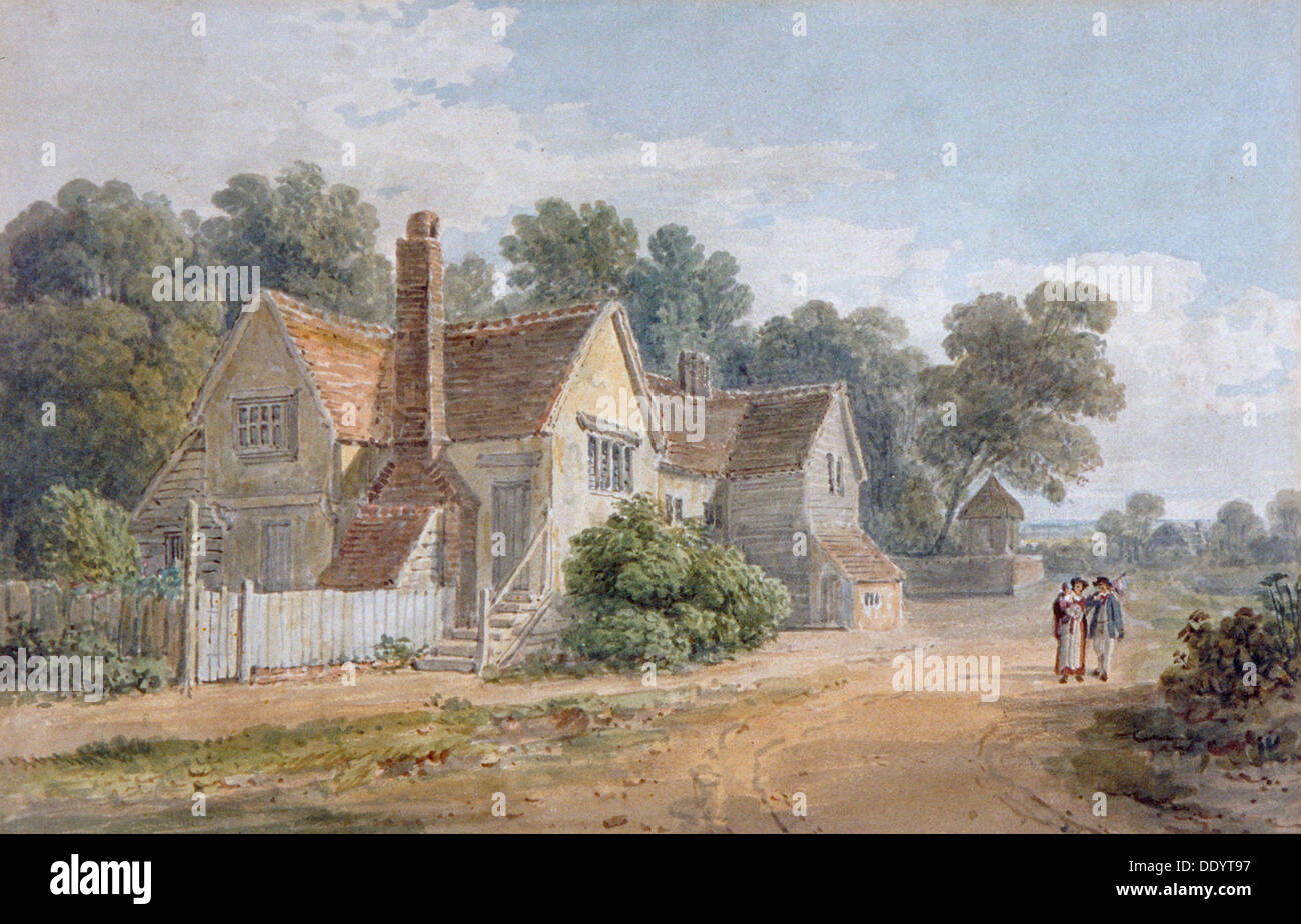 'Vista a Dorking, Surrey', del xix secolo. Artista: James Duffield Harding Foto Stock