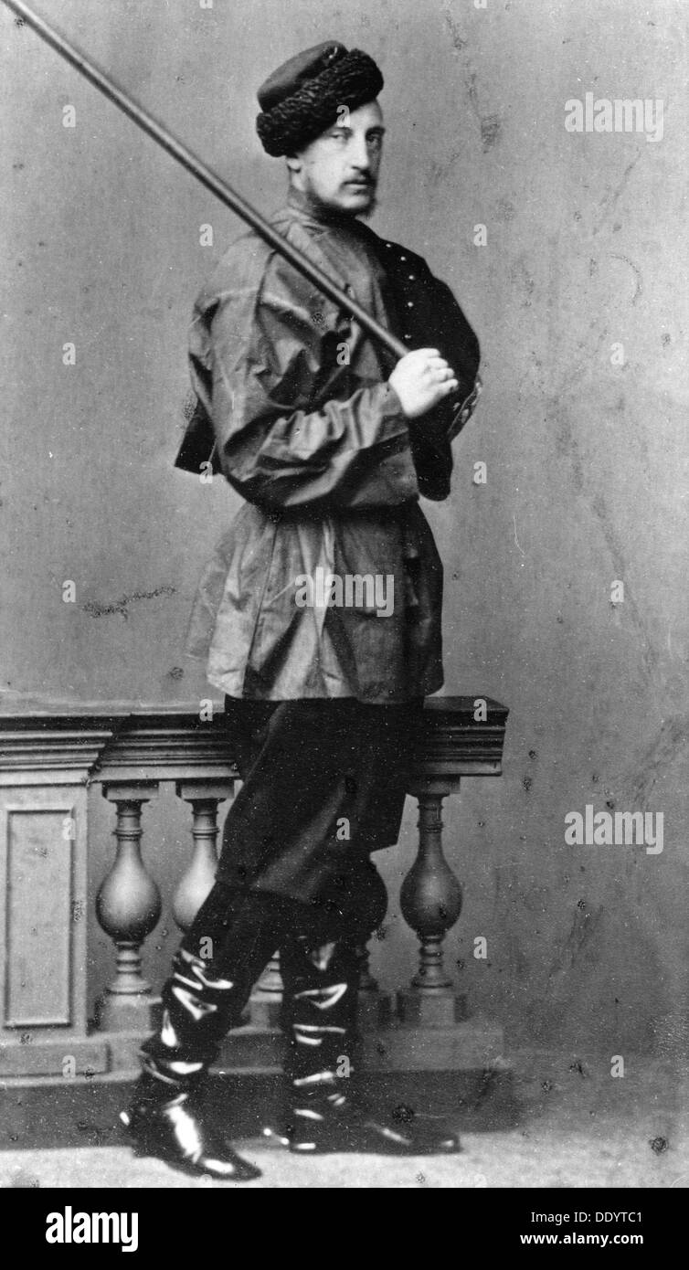 Il Granduca Nicholas Nikolaevich (il vecchio) della Russia, C1860-c1864. Artista: sconosciuto Foto Stock