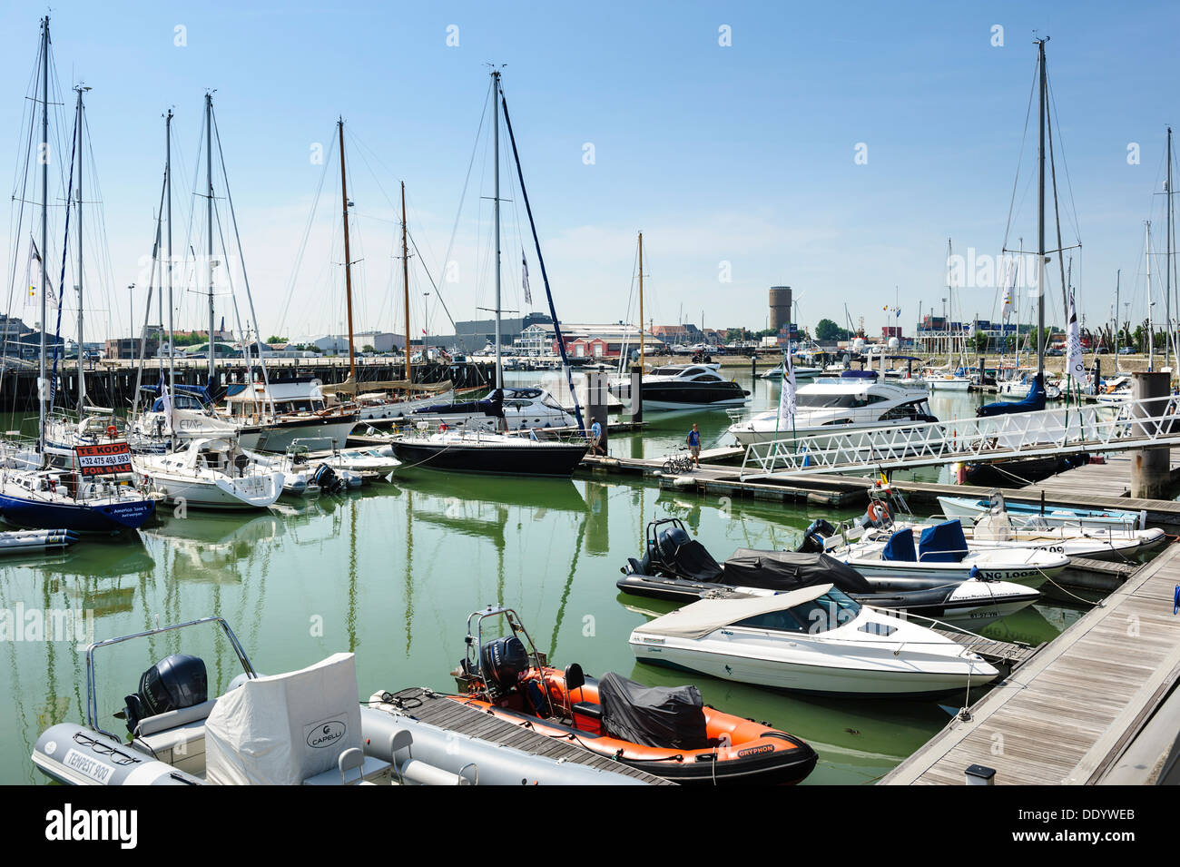 Il porto di Zeebrugge, Belgio Foto Stock