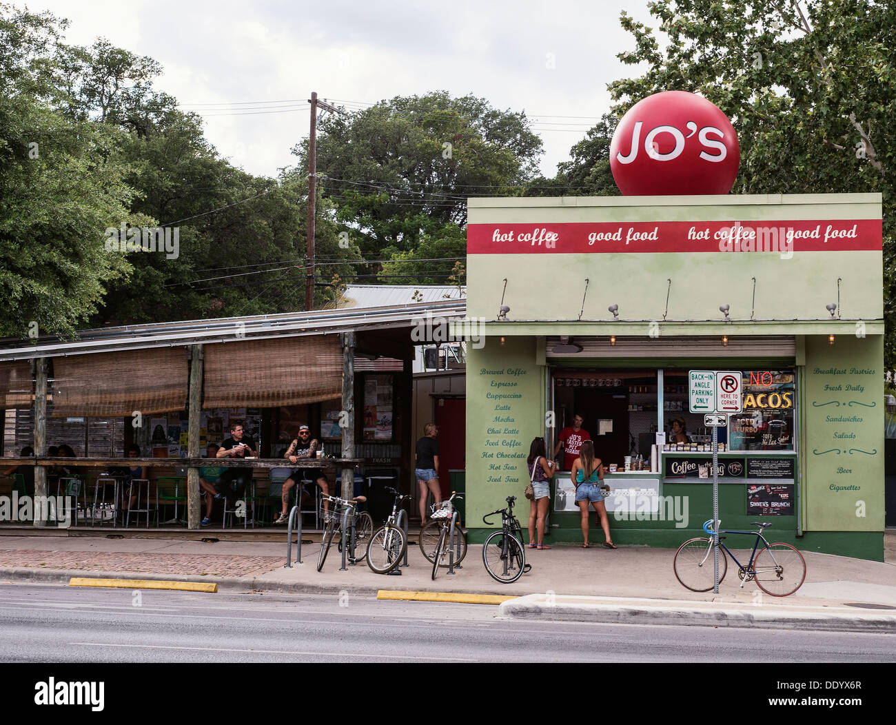 Jo's caffè sulla South Congress Avenue, Austin in Texas Foto Stock