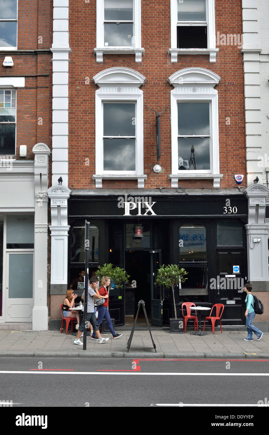 Pix ristorante nel quartiere di Islington, London, Regno Unito. Foto Stock