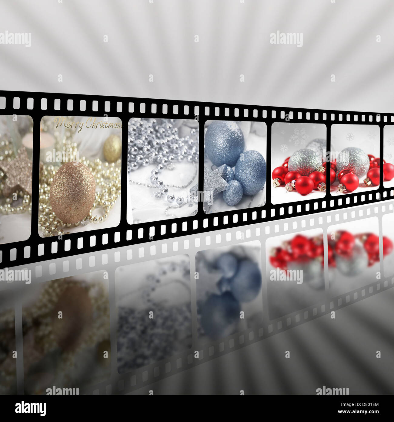 Natale in pellicole in striscia concept Foto Stock