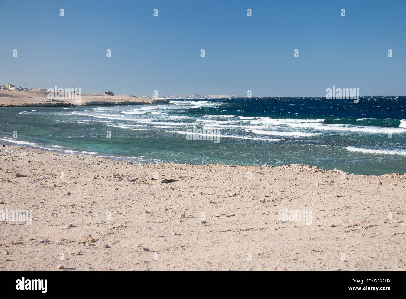 Costa del Mar Rosso la linea vicino Hurhada Foto Stock