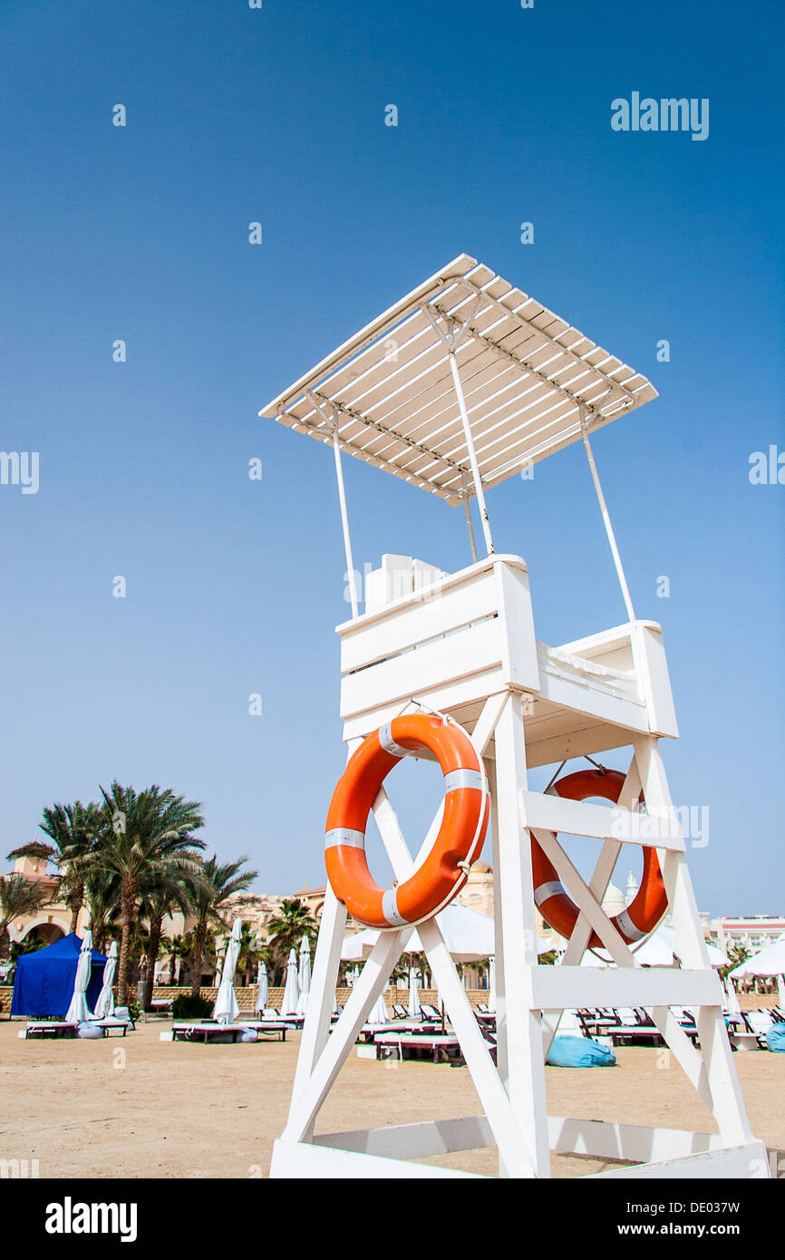 Stazione bagnino in spiaggia Foto Stock