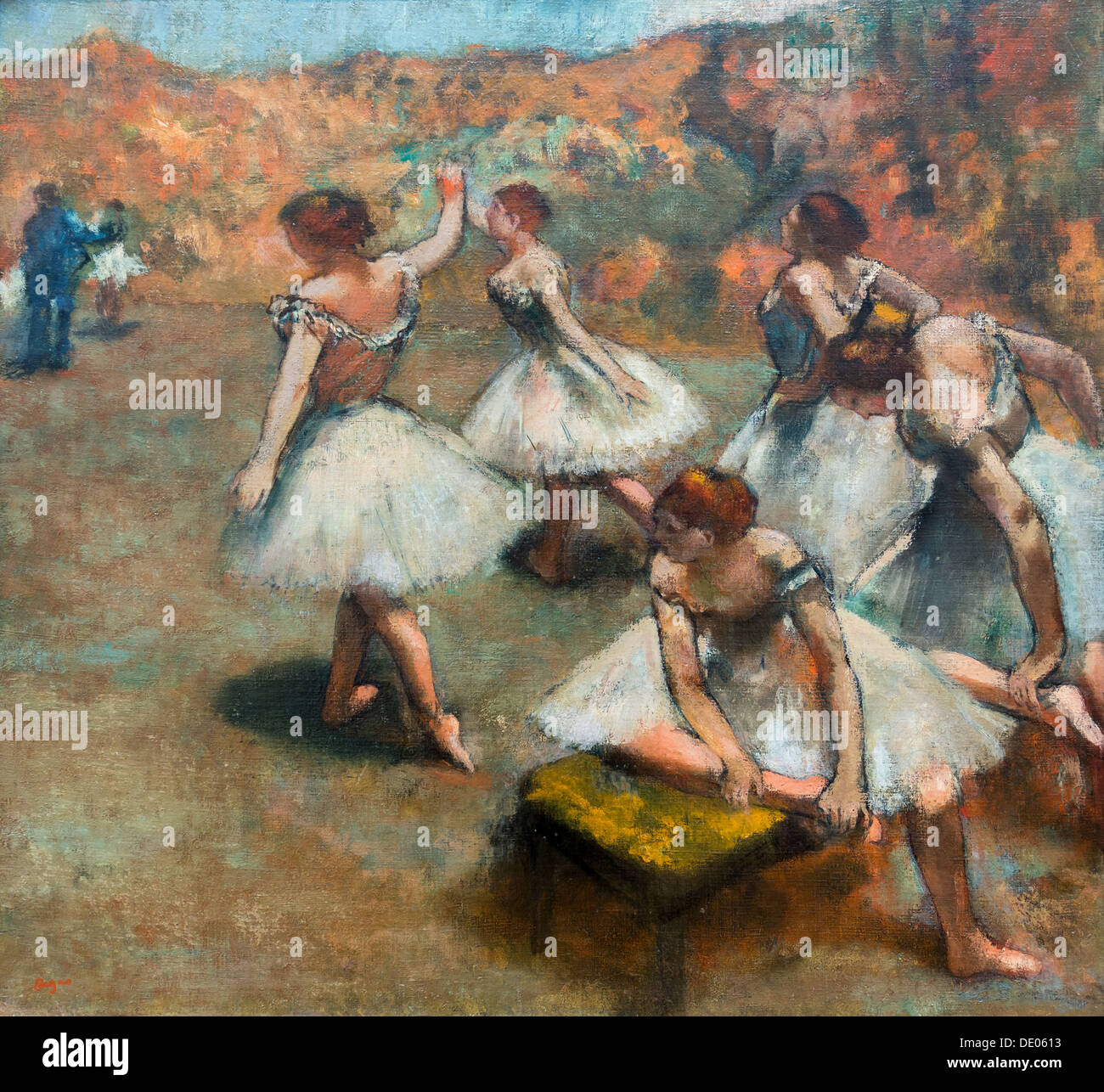 Xix secolo - ballerini sul palco, 1889 - Edgar Degas Philippe Sauvan-Magnet / Museo attivo olio su tela Foto Stock
