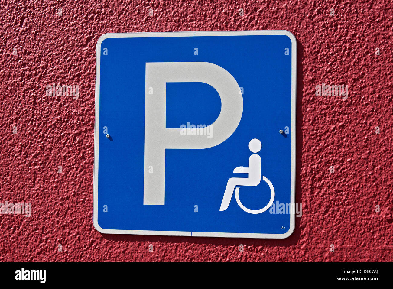 Segno, disabili parcheggio Foto Stock
