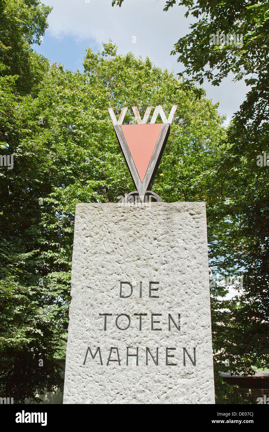 VVN monumento, unione di Persecutees del regime nazista - Federazione di Anti-Fascists, VVN-BdA e. V., Teltow, Brandenburg Foto Stock
